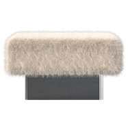 Zeon Ottoman - Sq - Faux Fur Cover